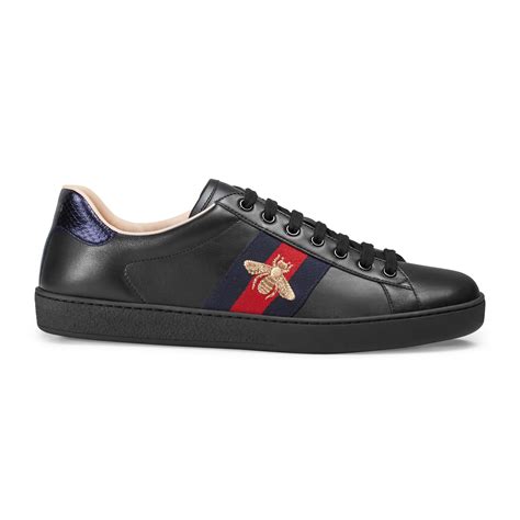 gucci bee leather shoes|Gucci ace embroidered bee shoes.